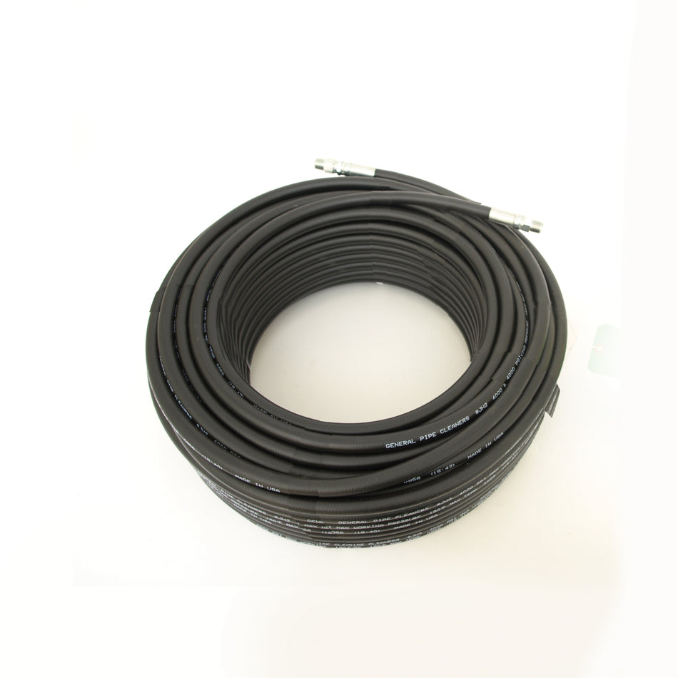 General Wire 176030 - Water Jetter 100' x 3/8" ID Jet Hose w/NPT Male Fittings