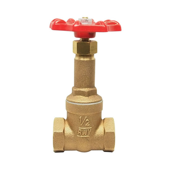 Red-White 208B Bronze Rising Gate Valve – Threaded FNPT x FNPT – 1/2"–2"
