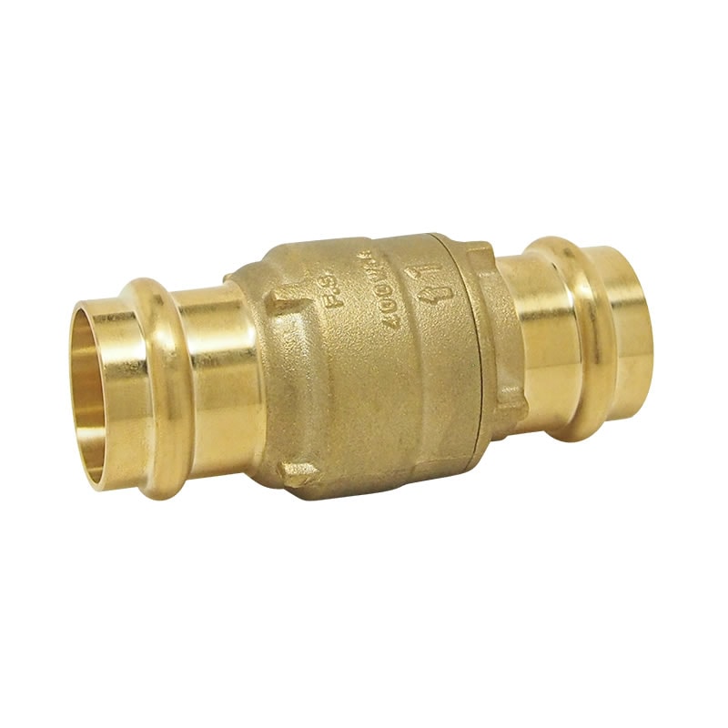 Red-White 234AB DZR Lead Free Brass In-Line Check Valve – EzPress – 1/2"–2"
