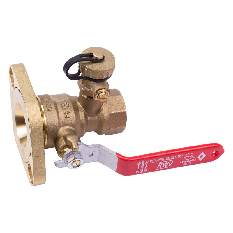 Red-White 2412ABHV Abhv Pump Flange Bv FNPT W/Drain – Threaded FNPT – 3/4"–2"