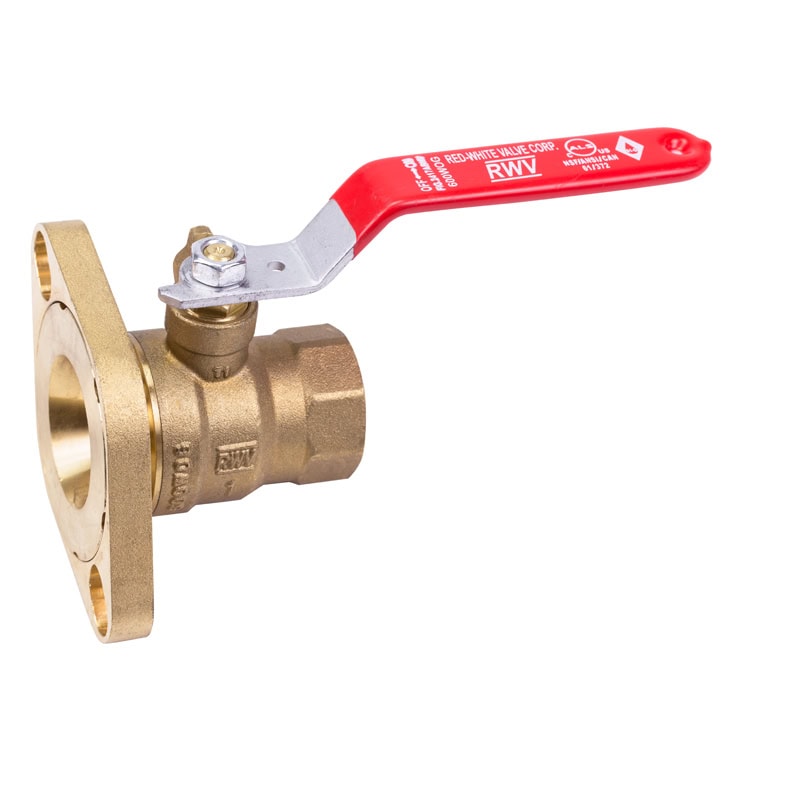 Red-White 2417ABHV Lead Free Brass Pump Flange Ball Valve – Threaded FNPT – 3/4"–2"