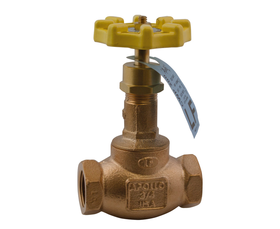 Apollo 33LF-132 Lead-Free Class 125 Bronze Globe Valve – NSF 61 & 372 – 2 x FNPT – Made in USA
