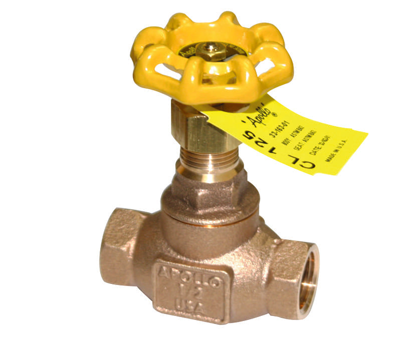 Apollo 33-163 Class 125 Bronze Globe Valve – Graphoil Packing – 2 x FNPT – Made in USA