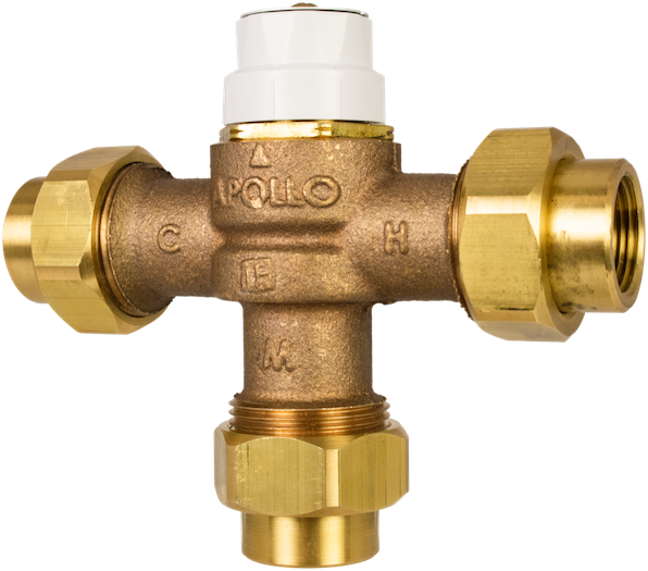 Apollo 34BLF Dual-Purpose Thermostatic Mixing Valve – ASSE 1017/1070 – Lead-Free – Made in USA