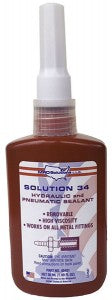 Solution 34 Hydraulic & Pneumatic Thread Sealant – No-Drip – MRO Solutions