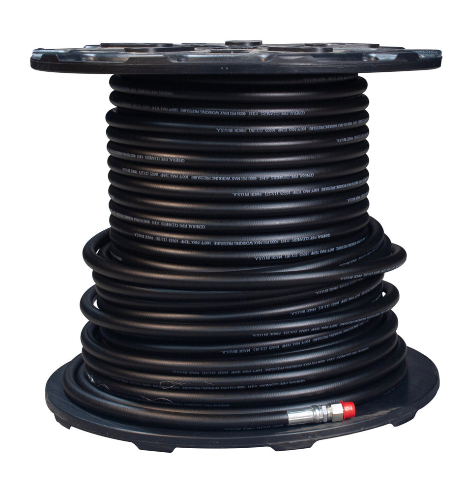 General Wire 176065 - Water Jetter 250' x 1/2" ID Jet Hose w/NPT Male Fittings