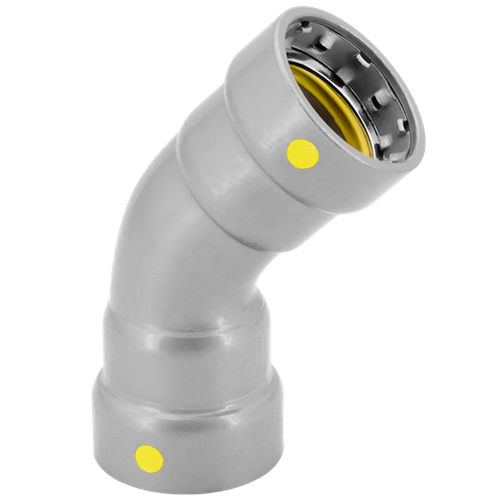 Carbon Steel Press 45° Elbow – LegendPress CSG Gas & Air Fitting