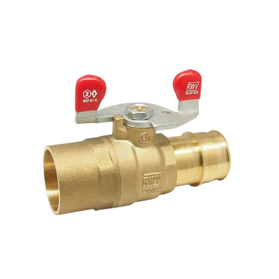 Red-White 5017ABW DZR Lead Free Brass PEX Ball Valve – 1/2"–1"