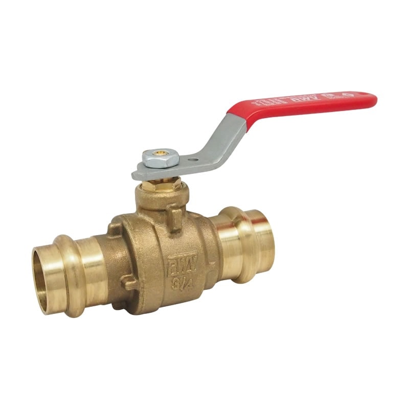 Red-White 5020AB DZR Lead Free Brass Full Port EzPress Ball Valve – 1/2"–2"