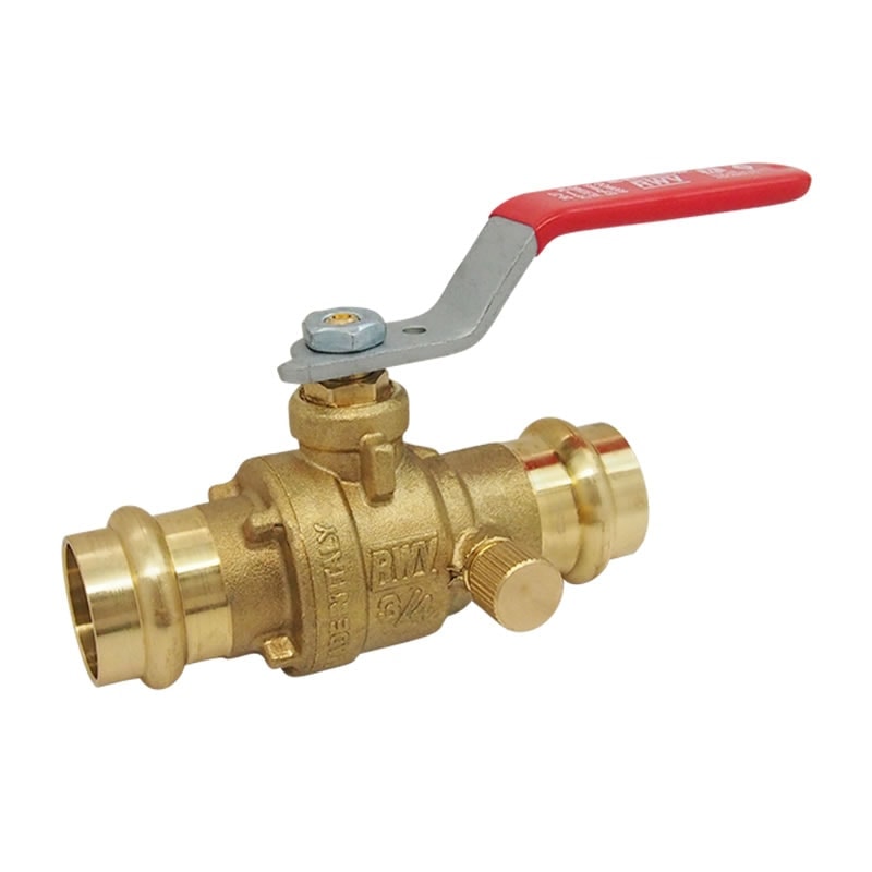 Red-White 5020ABD Bv DZR-Ab Brass Press Ends+ Dr – EzPress – 1/2"–1"