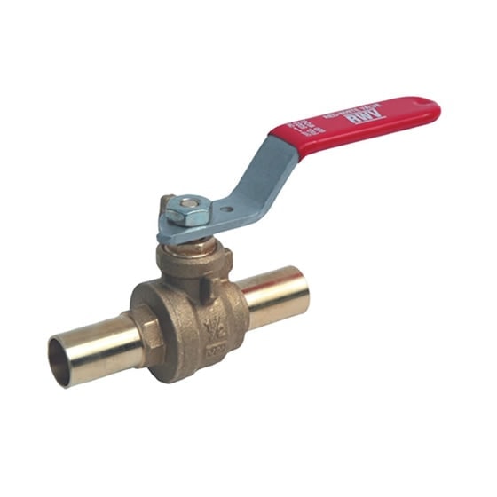 Red-White 5023 DZR Brass Full Port EzPress Ball Valve – 1/2"–2"