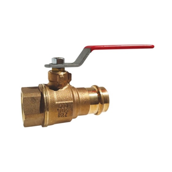 Red-White 5024 Bronze Full Port EzPress x FNPT Ball Valve – Threaded FNPT – 1/2"–2"