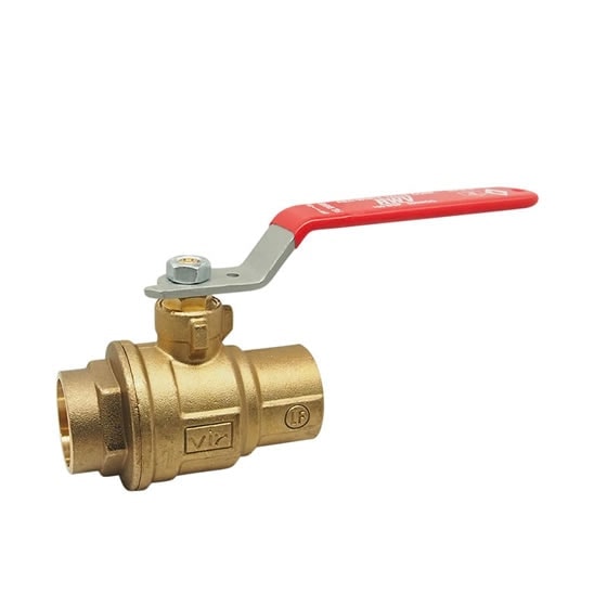 Red-White 5049AB DZR Lead Free Brass Full Port Ball Valve – Sweat/Solder – 1/2"–3"