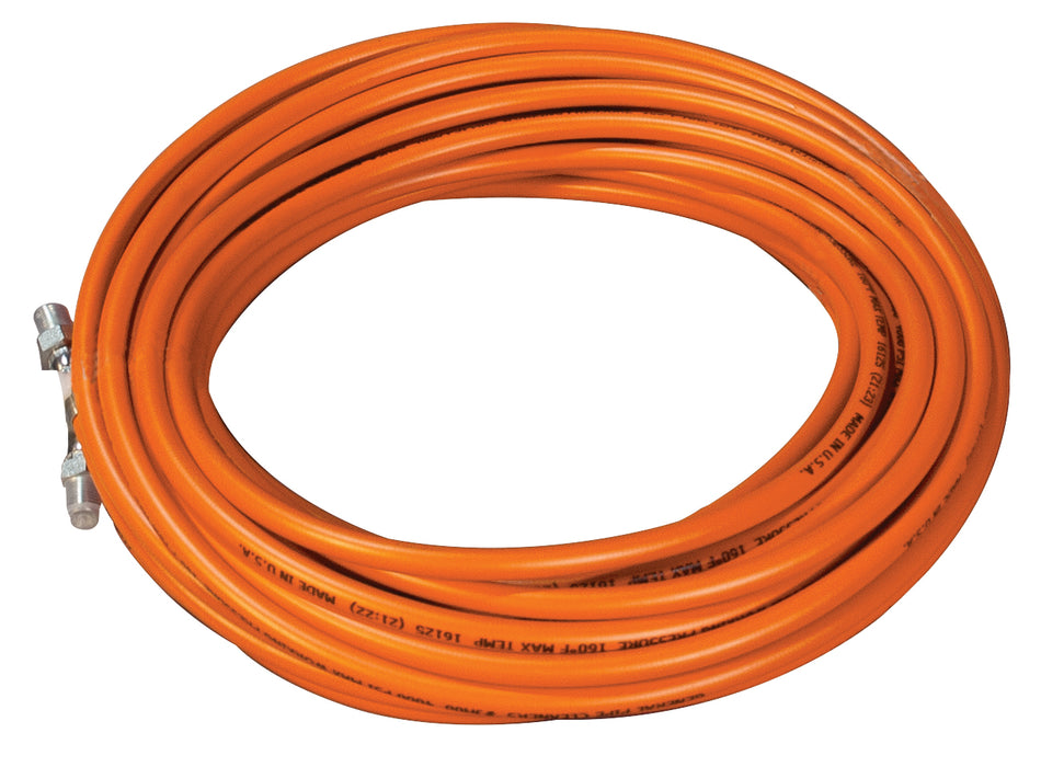 General Wire 176107 - Water Jetter 30' x 1/8" ID Jet Hose w/NPT Male Fittings