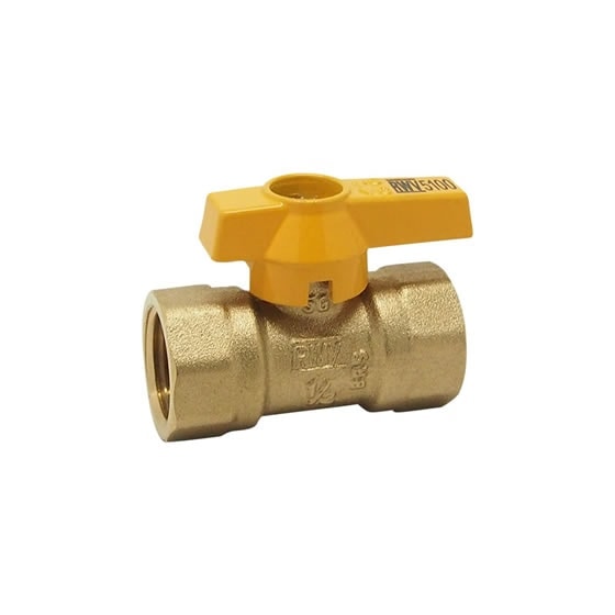 Red-White 5100 1 Pc Brass Gas Ball Npt Ends – Threaded FNPT x FNPT – 1/2"–3/4"