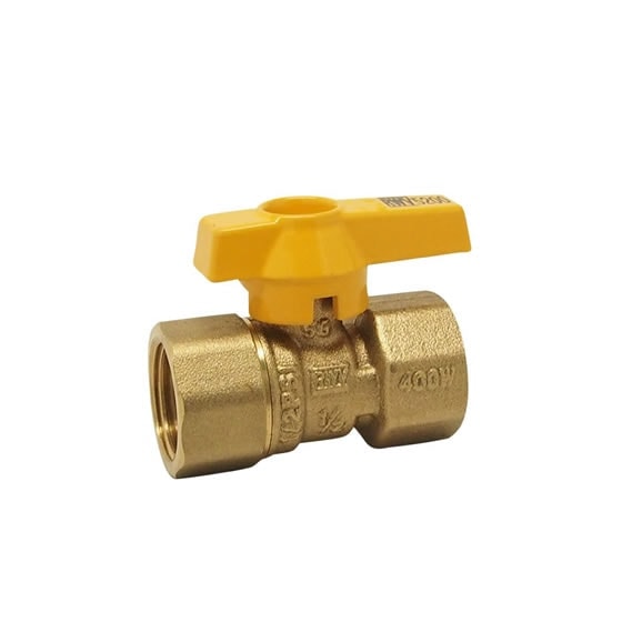 Red-White 5200 Brass CSA Gas Ball Valve – Threaded FNPT x FNPT – 3/8"–1"