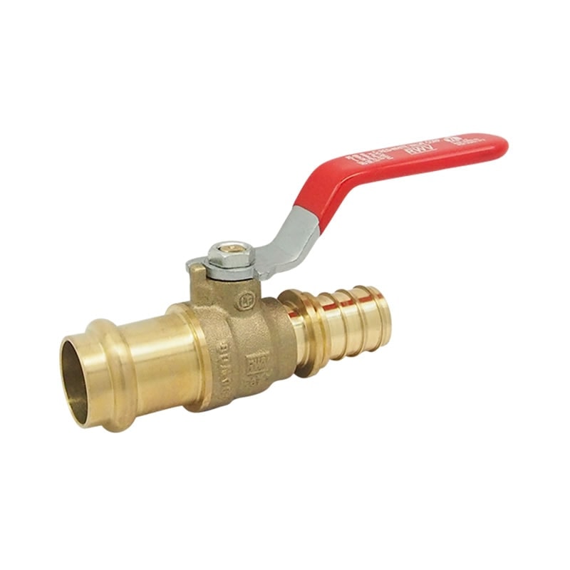 Red-White 5414ABW DZR Lead Free Brass PEX Ball Valve – EzPress – 1/2"–1"
