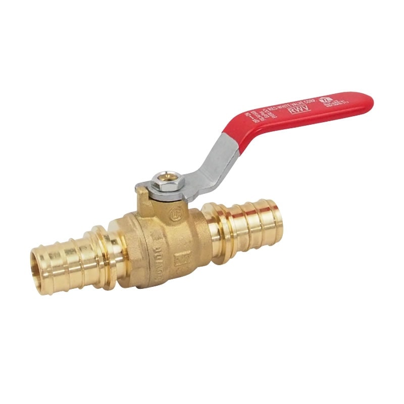 Red-White 5415AB DZR Lead Free Brass PEX Ball Valve – 1/2"–2"