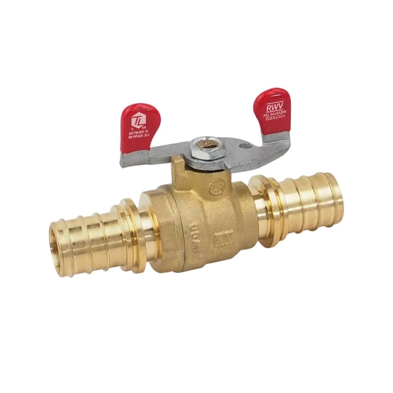 Red-White 5415ABW DZR Lead Free Brass PEX Ball Valve – 1/2"–2"