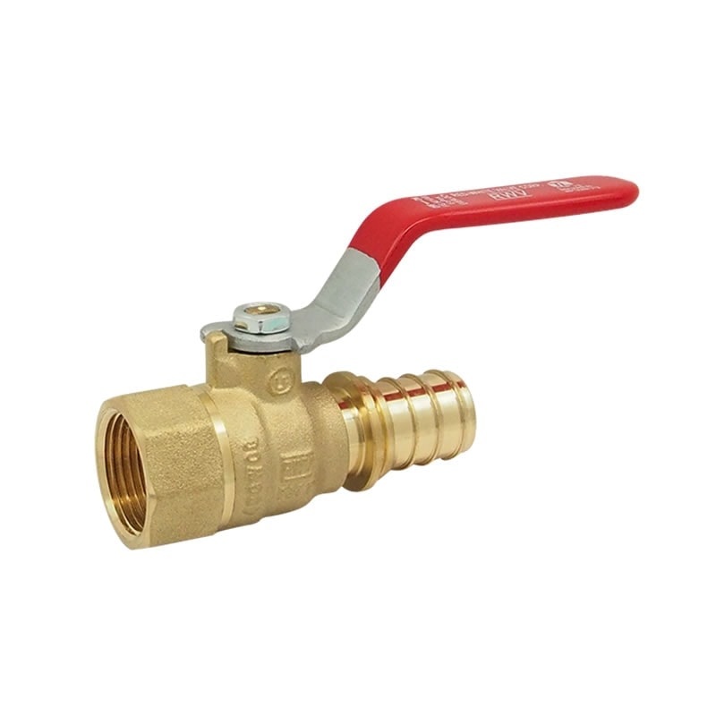 Red-White 5416ABW DZR Lead Free Brass PEX Ball Valve – Threaded FNPT – 1/2"–1"