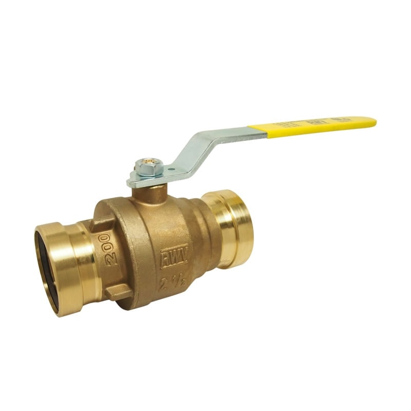 Red-White 5520ABX DZR Lead Free Brass Full Port EzPress Ball Valve – 2-1/2"–4"