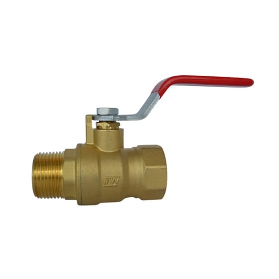 Red-White 5581 Brass Male x Female Ball Valve – Threaded MNPT x FNPT – 1/2"–2"