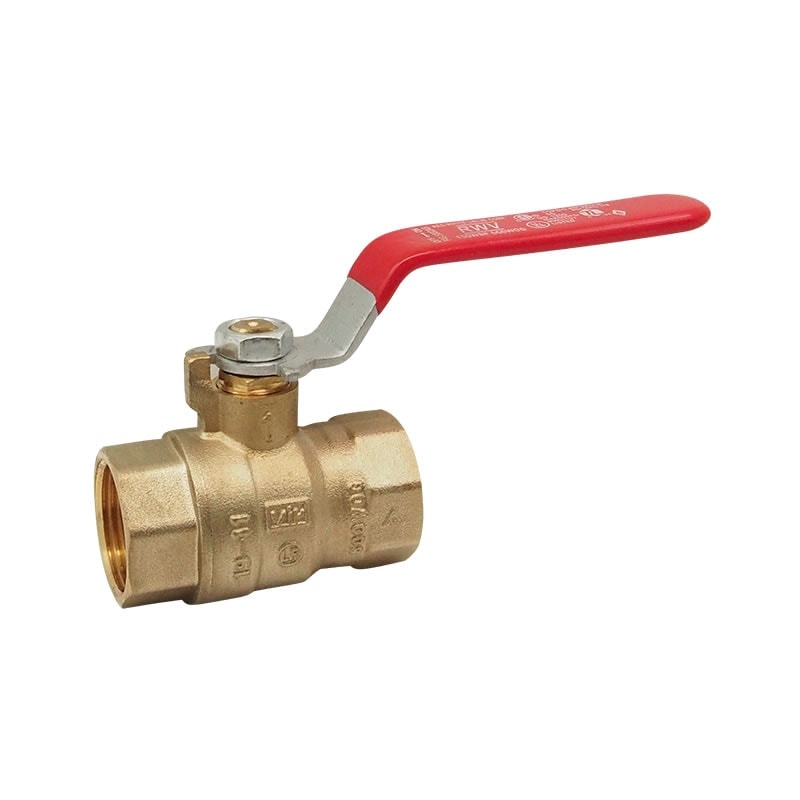 Red-White 5592ABLS Lead-Free Brass Ball Stainless Steel Handle – Threaded FNPT x FNPT – 1/2"–1"