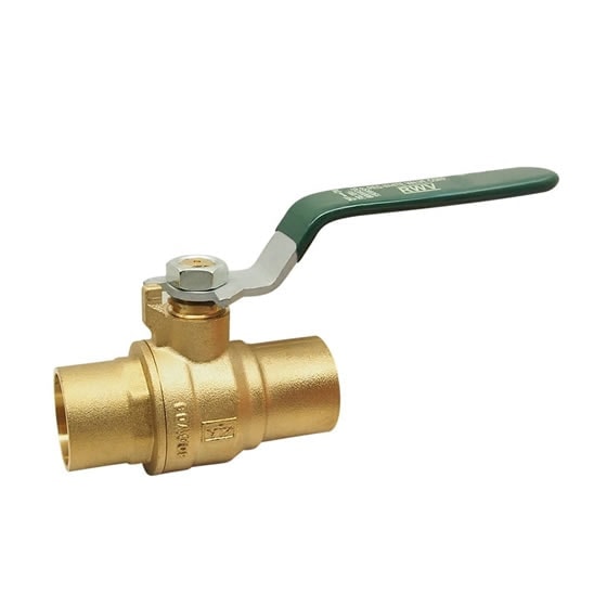 Red-White 5595F Brass Full Port Ball Valve – Sweat/Solder – 1/2"–2"