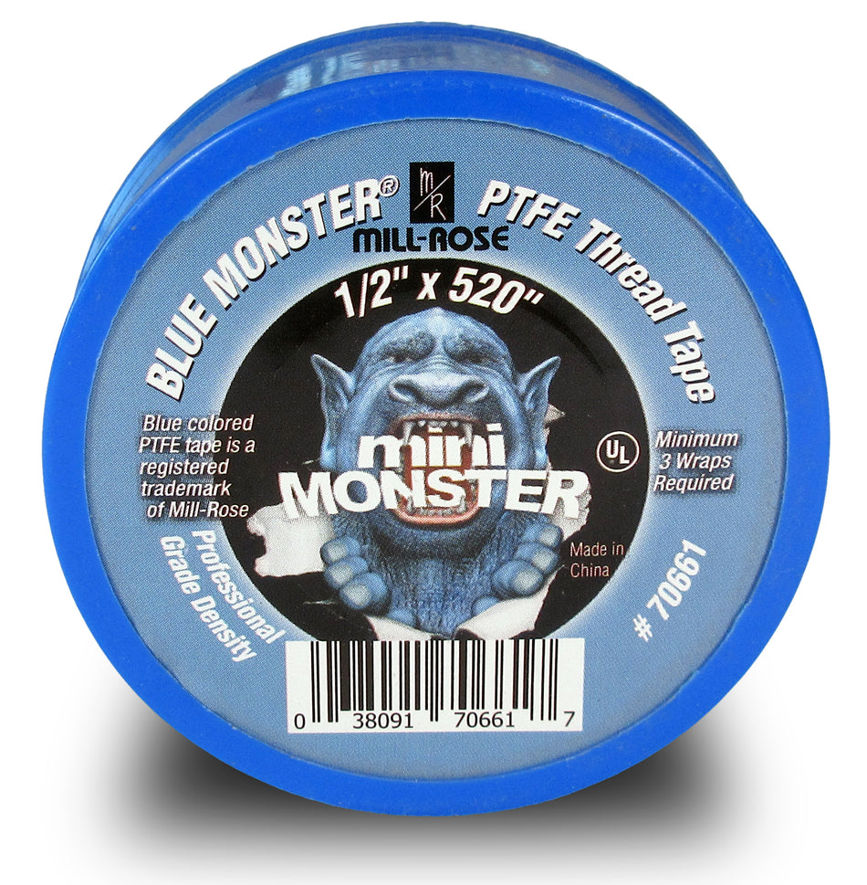 Blue Monster 70661 1/2"x520" MINI-MONSTER PTFE THREAD TAPE