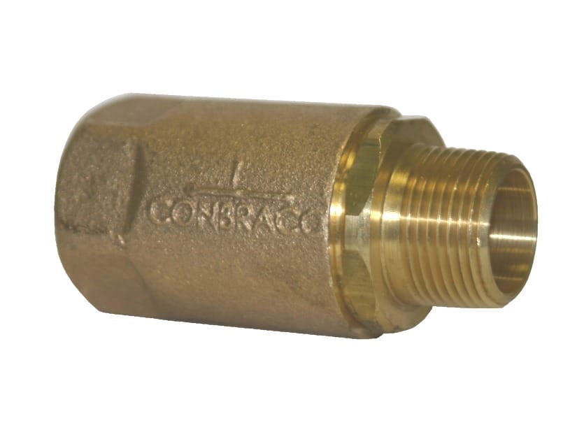 Apollo 61-200 Bronze Ball-Cone In-Line Check Valve – MNPT x FNPT – Made in USA