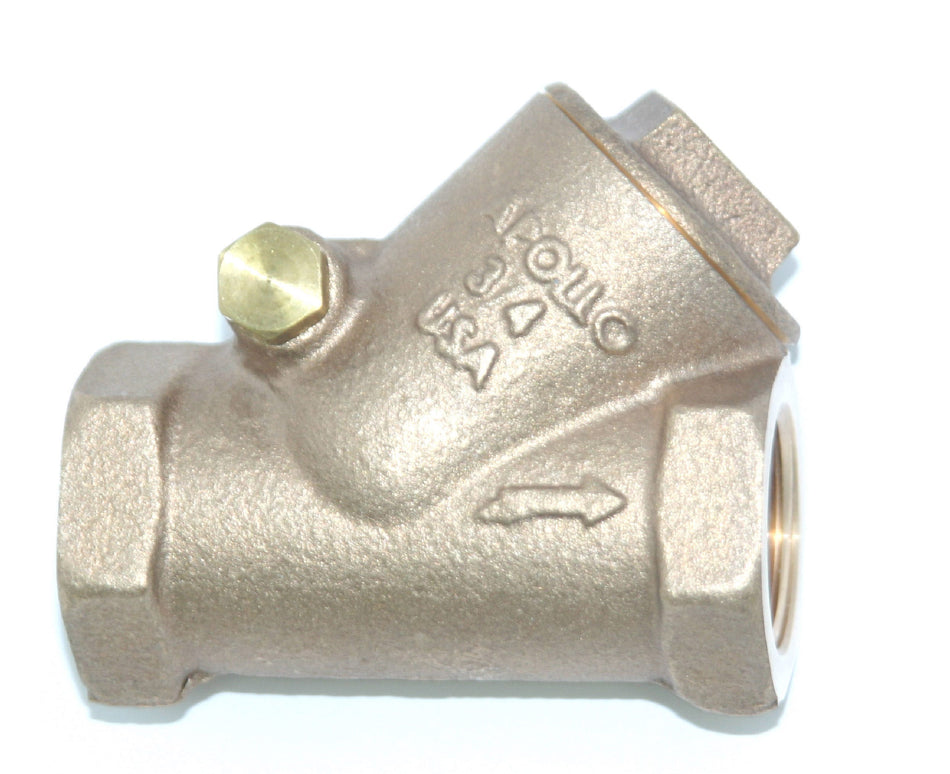 Apollo 61Y-200 Bronze Y-Pattern Swing Check Valve – FNPT – PTFE & Bronze Disc – Made in USA