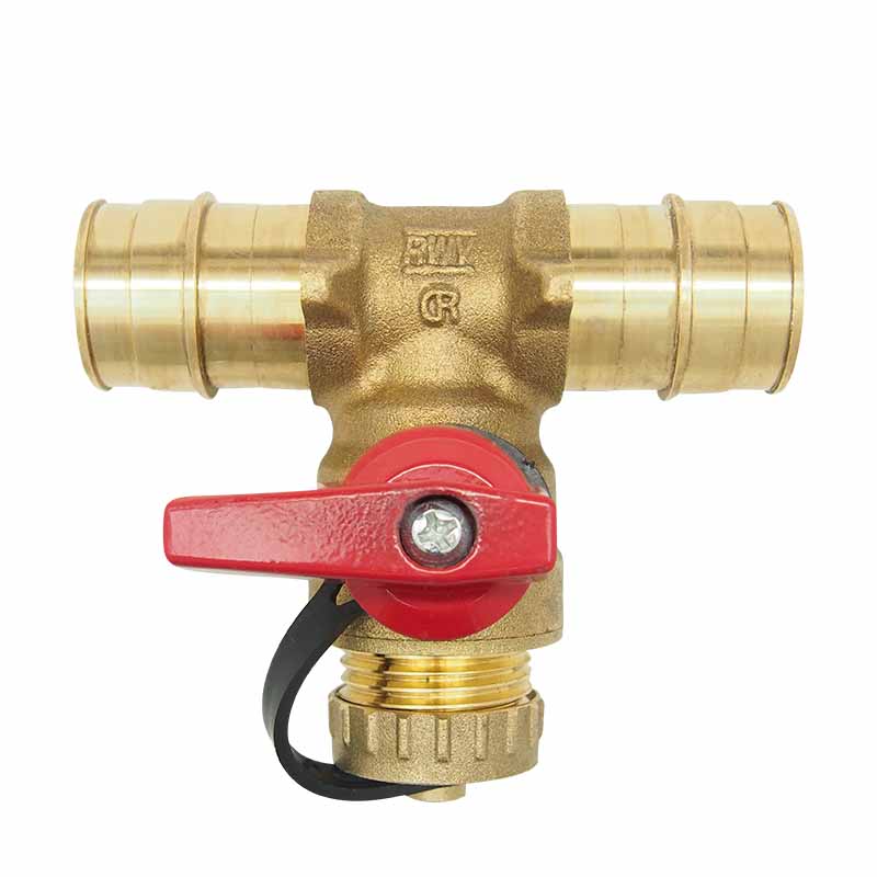 Red-White 8040E TEE Drain Valve – EzPress – 1/2"–1-1/4"