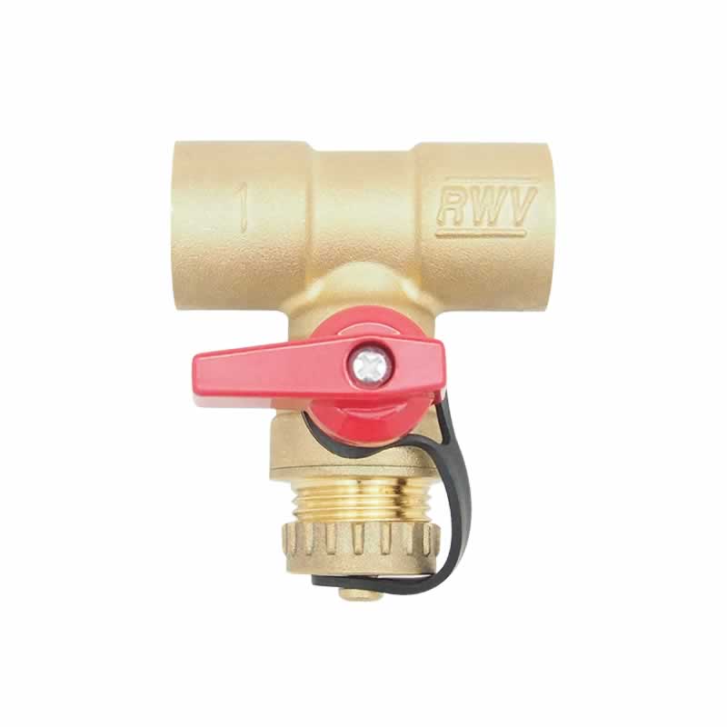 Red-White 8040S TEE Drain Valve – EzPress – 1/2"–2"