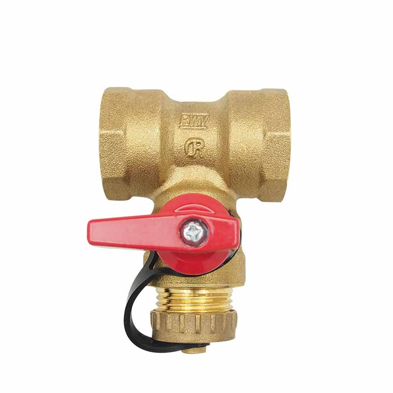 Red-White 8040T TEE Drain Valve – EzPress – 1/2"–2"