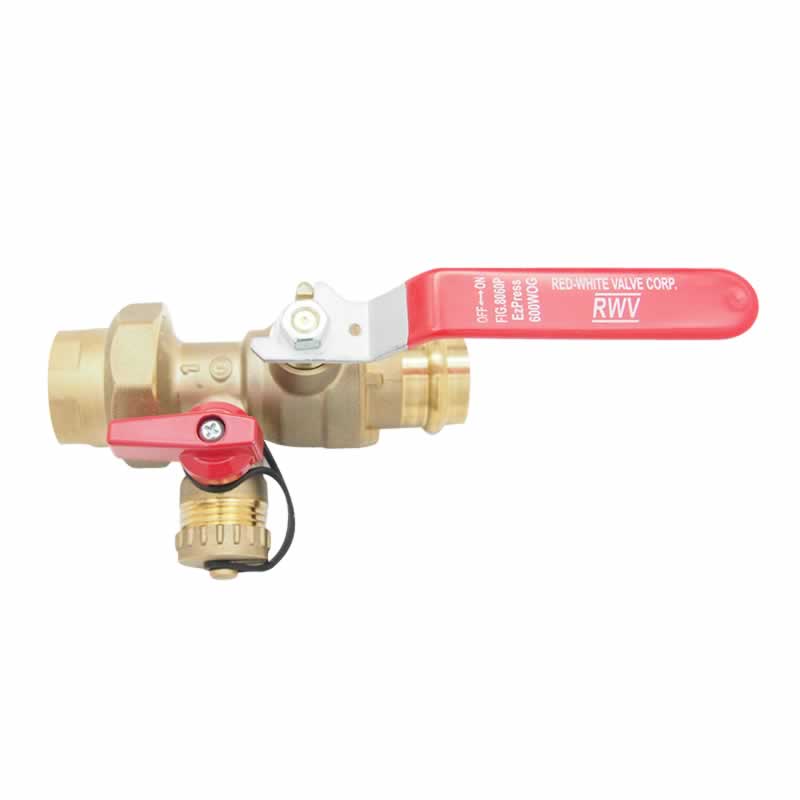 Red-White 8060P Union Valve with Drain – Threaded FNPT x FNPT