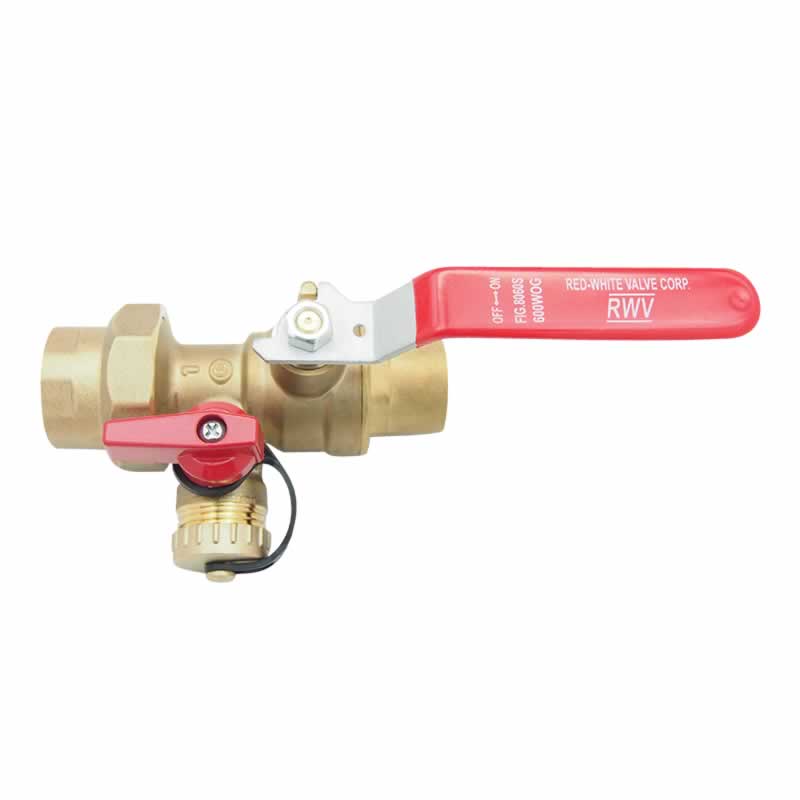 Red-White 8060S Union Valve with Drain – Threaded FNPT x FNPT