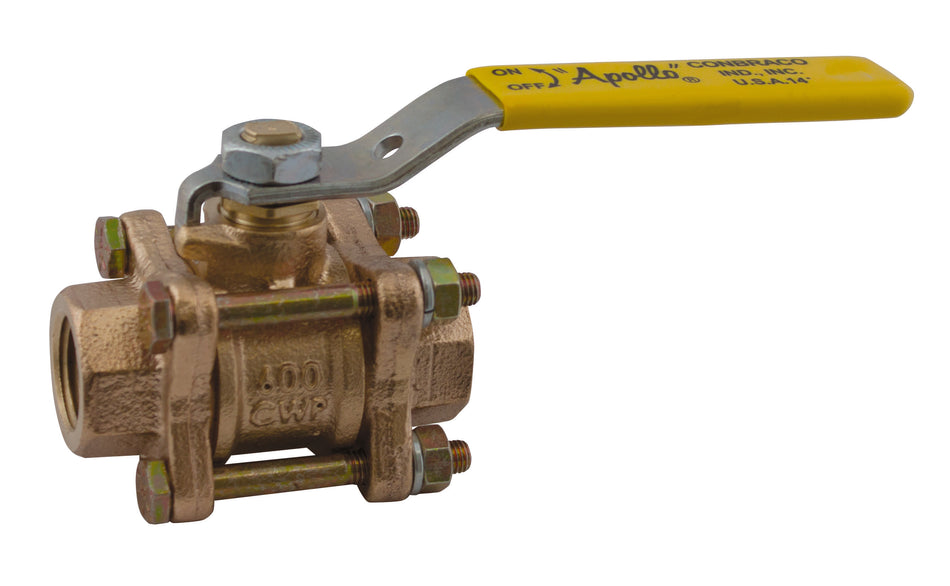 Apollo 82-100 Series 3-Piece Full Port Lead-Free Bronze Ball Valve