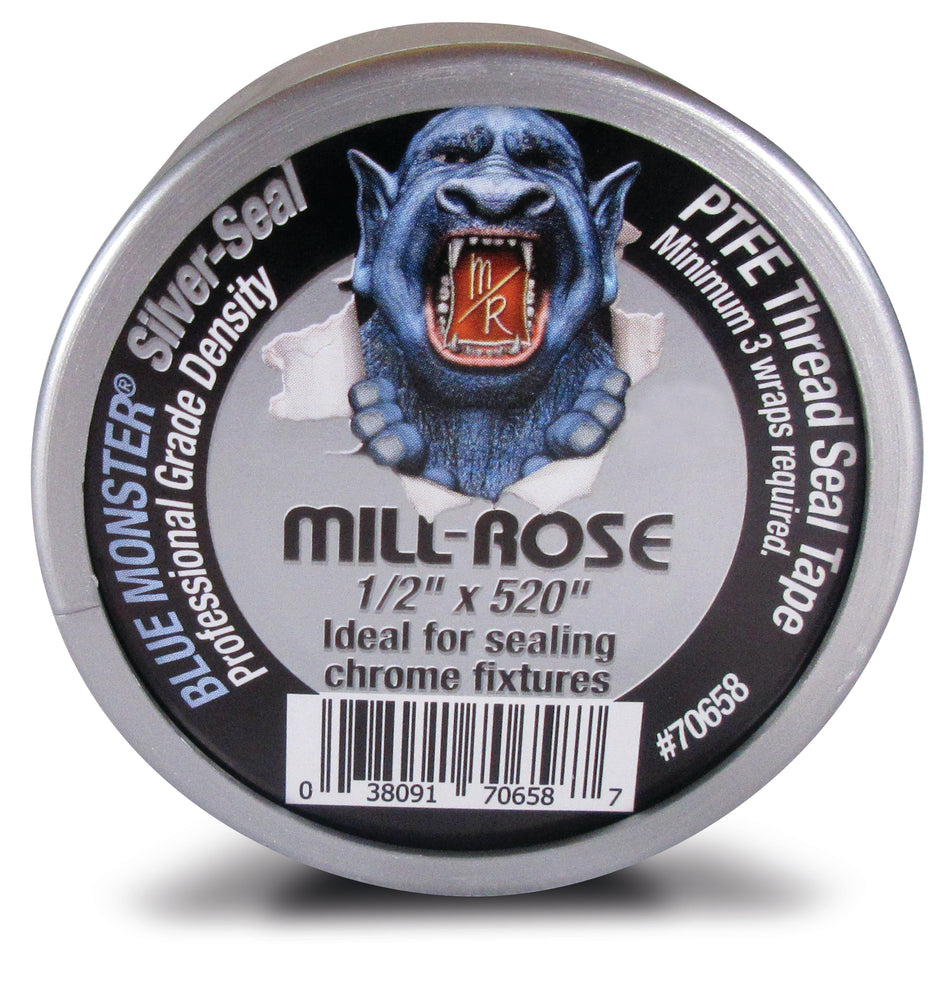 Blue Monster 70658 1/2"x520" SILVER SEAL PTFE THREAD TAPE