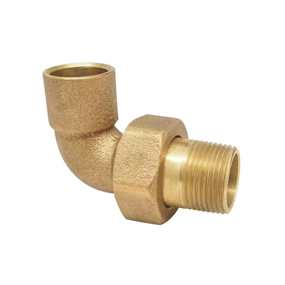 Red-White 9153F Brass Radiator Union Elbow – 1/2"–3/4"