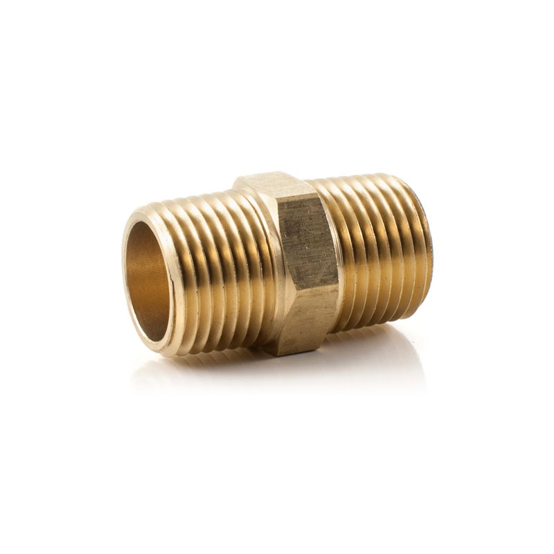 Red-White 92N DZR Brass Nipple MNPTxmnpt 1/2 – Threaded MNPT