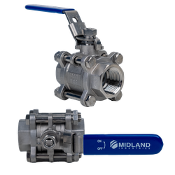 1 1/2 - 3Pc 316 Stainless St Ball Valve
