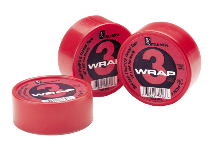 Blue Monster 70796 PTFE TAPE,RED WATER, 1/2"X260"