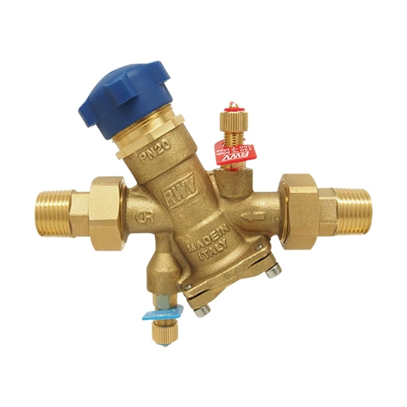 Red-White 9707T DZR Brass Pressure Independent Control Valve (PICV) with Tailpieces