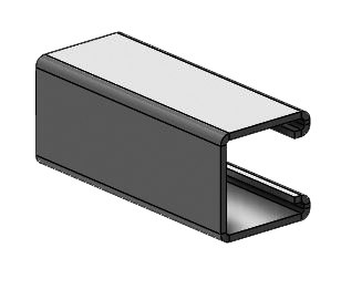 End Cap Strut 1-5/8 Gray Pvc