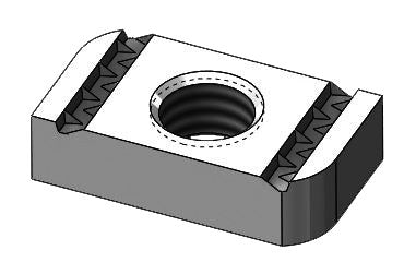 Strut Nut w/o Spring Zinc Import 3/8"