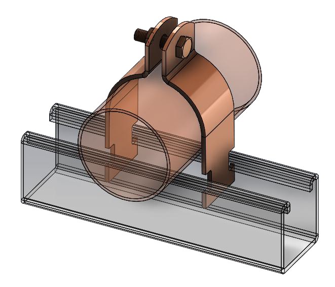 Empire Fig. 8300 Strut Clamp, Copper Gard