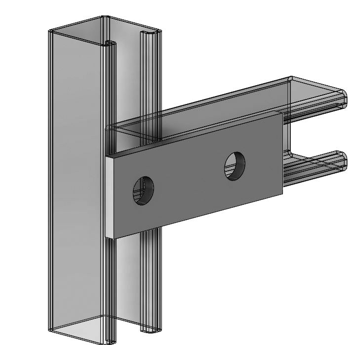 2-Hole Splice Plate Zinc 1-5/8" x 4-5/8"