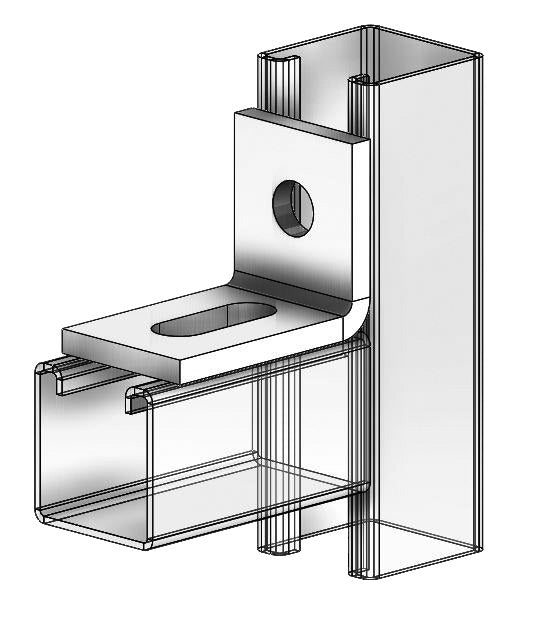 1-Hole Adjustable Corner Angle w/ Slot Zinc 2" x 2-5/8"