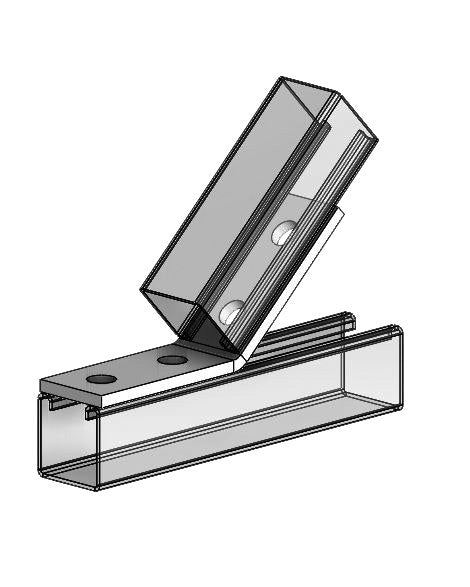 4-Hole 45 Degree Open Angle Zinc 3-1/2" x 3-11/16"