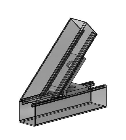 2-Hole 45 Degree Closed Angle Zinc 2-1/2" x 3-1/2"